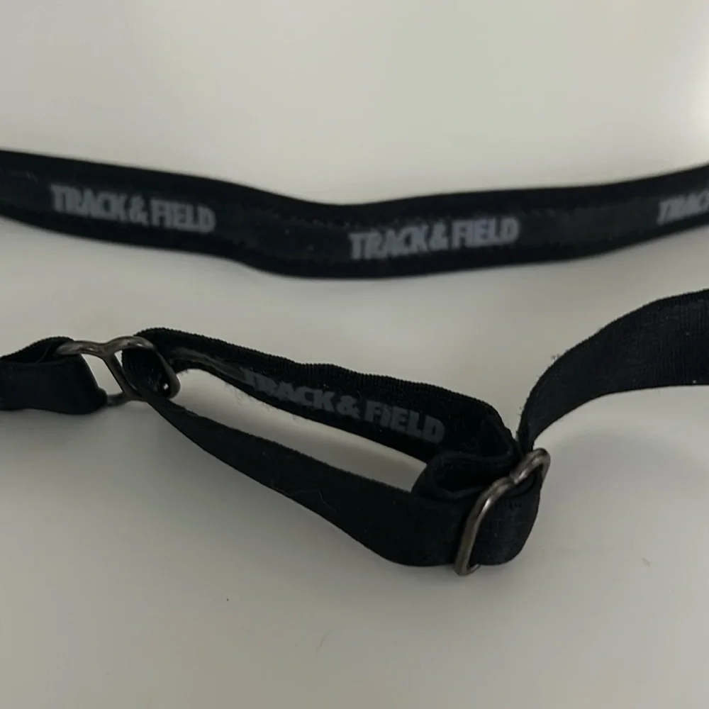 Brazilian Brand Track & Field Skinny Adjustable Black Headband